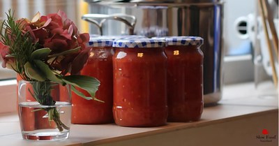 Slow Food Klassische Tomatensauce mit regionalen San Marzano Tomaten